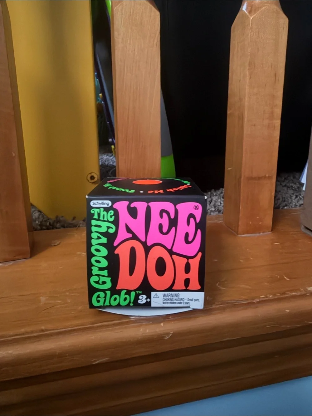 Schylling NeeDoh Original - The Groovy Glob - Sensory Stress Ball - Orange